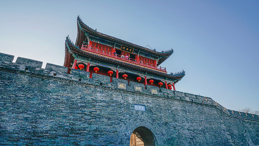 荆州锅盔荆州古城墙背景