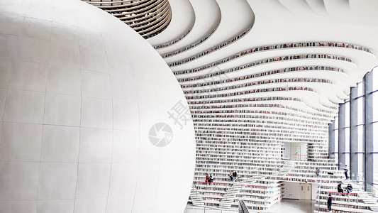 天津滨海图书馆背景图片