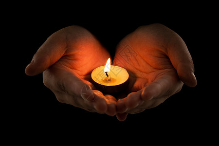 四川宜宾地震手捧蜡烛祈福背景