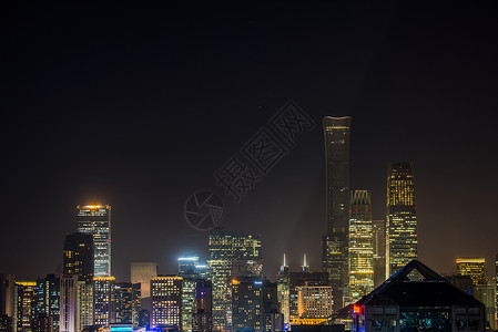 公办室北京大城市夜景建筑背景