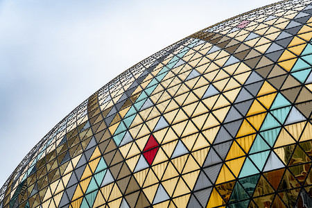五彩斑斓的澳门建筑背景图片
