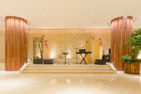 酒店大厅演奏区背景图片