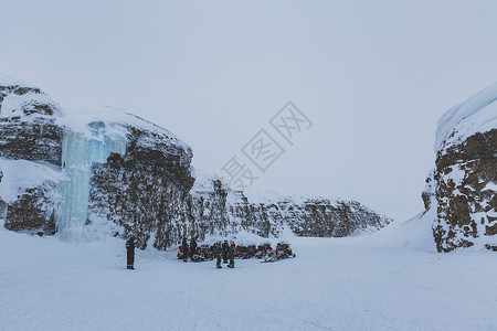北极冰原荒原户外探险背景图片