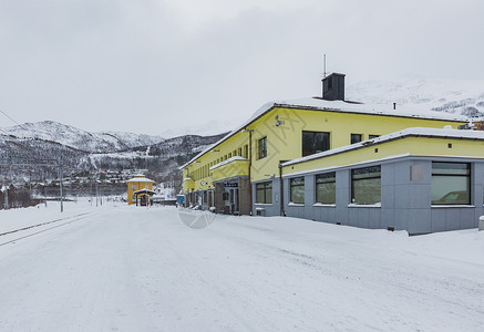 北极圈世界上最北的火车站纳尔维克火车站背景图片