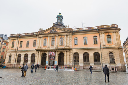 瑞典旅游斯德哥尔摩诺贝尔博物馆背景