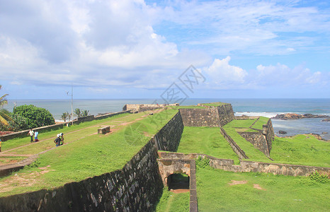 锡兰斯里兰卡加勒古城城墙背景