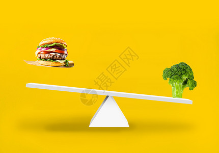 平衡饮食蔬菜抽象创意设计图片