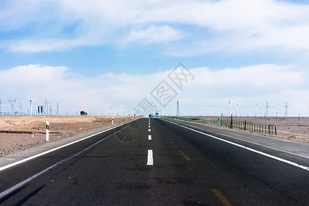 公路基础设施笔直的公路背景