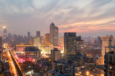 都市夕阳日落晚霞夜景高清图片素材