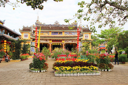 越南会安古城会馆背景图片