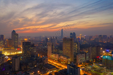 金色都市繁华都市高楼大厦金色夜景背景