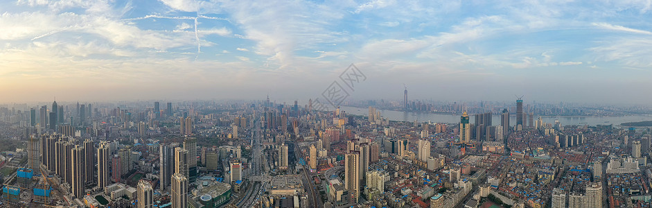 都市高楼大厦全景长图背景图片
