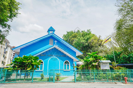 文莱教堂背景图片