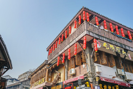 重庆磁器口古镇背景图片