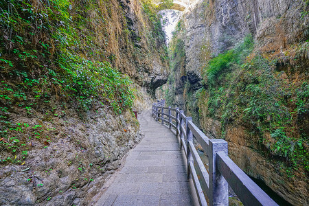 恩施大峡谷云龙地缝景区背景图片