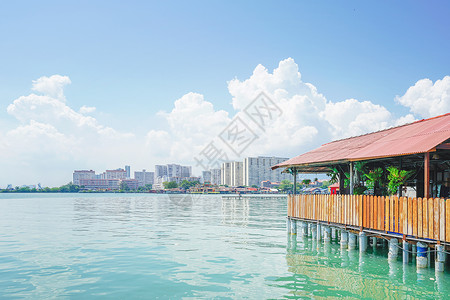 马来西亚槟城海上居民水屋图片
