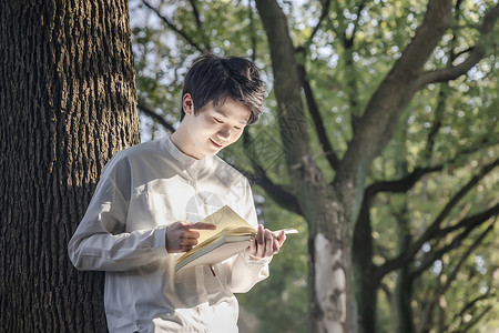 男生学校素材男性阅读背景