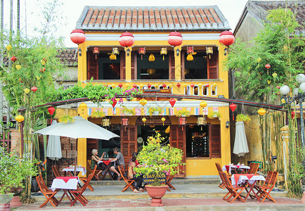 越南会安古城传统建筑高清图片