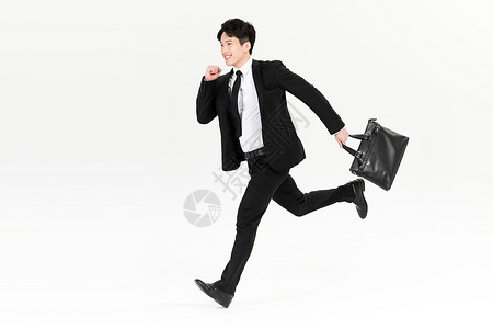 商务男性奔跑背景图片