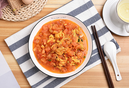 番茄炒蛋维生素菜单高清图片