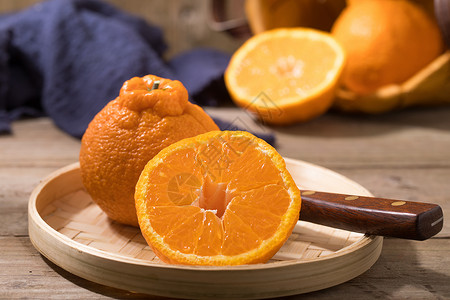 丑橘桔子凸顶柑高清图片