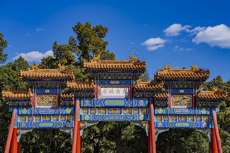 北京景山公园牌楼图片