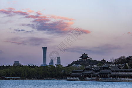 新旧交融的北京背景图片