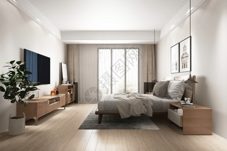 卧室橱柜明亮的卧室设计图片