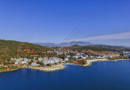 孤岛重生云南澄江抚仙湖孤岛背景