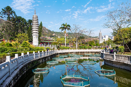 城市经典素材厦门南普陀风光背景