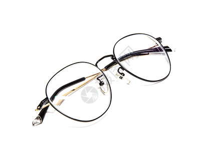 猫框眼镜素材白底黑框眼镜背景