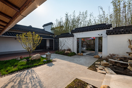 日式庭院环境背景图片