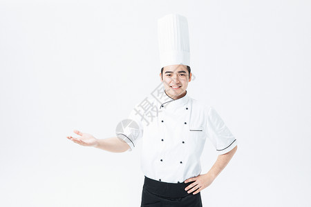 餐饮服务人员西餐厨师形象背景