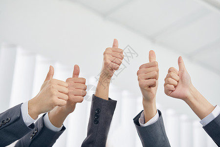 微博点赞商务团队举大拇指背景