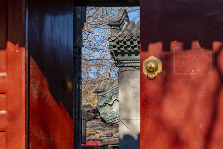北京方家胡同的红门图片