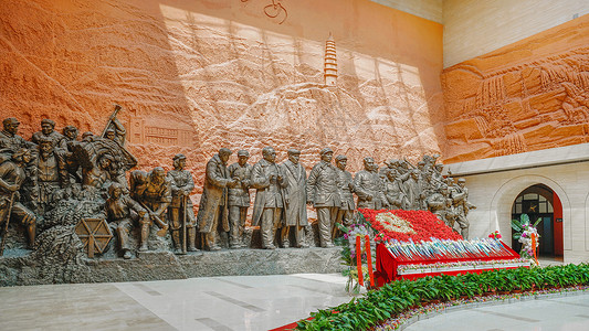 战争纪念馆延安革命纪念馆内景背景
