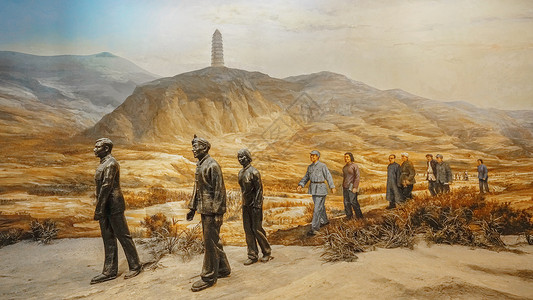 鄂豫皖革命纪念馆延安革命纪念馆内景背景