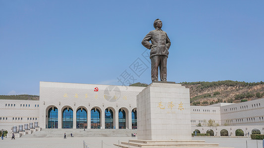 革命纪念碑延安革命纪念馆背景