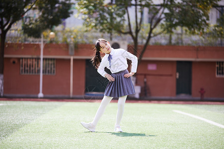 校园广播体操小学生做体操背景