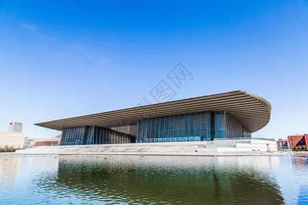 天津图书馆外景背景图片