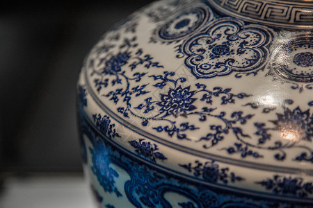 北京故宫博物院青花瓷背景图片