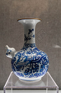 青花纹样北京故宫博物院青花瓷葫芦瓶背景