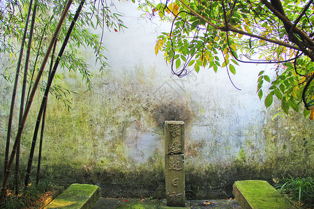 江南传统庭院背景图片