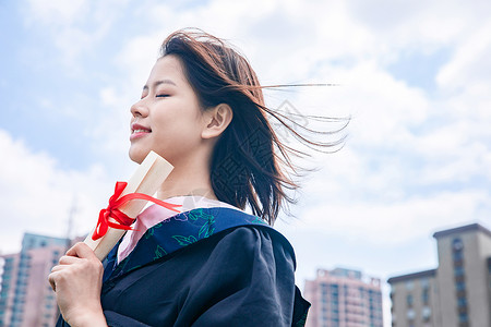 学校四风素材女大学生毕业背景