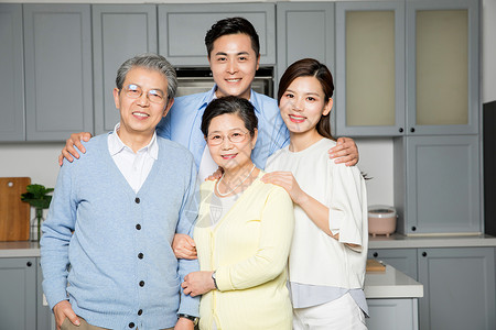 厨房一家人背景图片