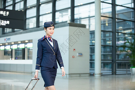 机场空姐乘务员背景图片