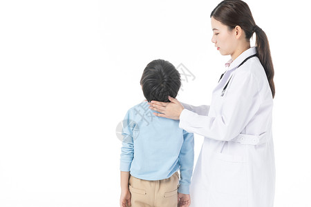 儿童背部儿童体检背部检查背景