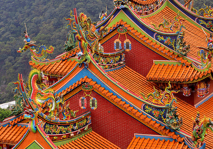 台湾寺庙建筑背景图片