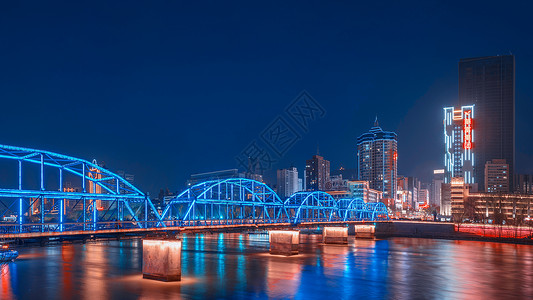 兰州中山桥夜景高清图片