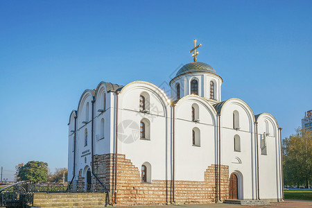白俄罗斯东正教教堂背景图片